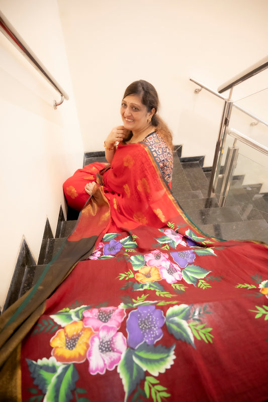 Handpainted cotton