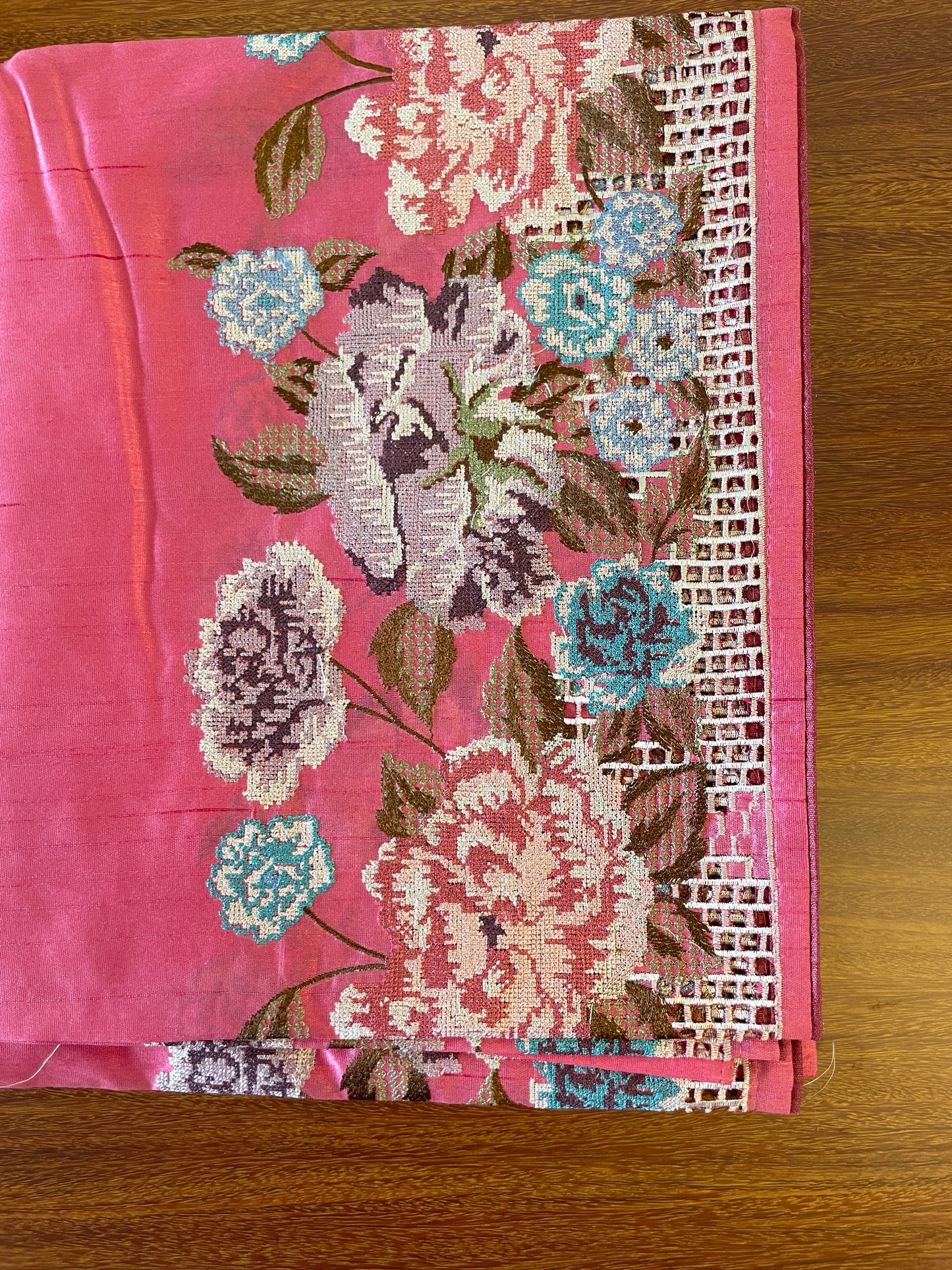 Embroidered tussar